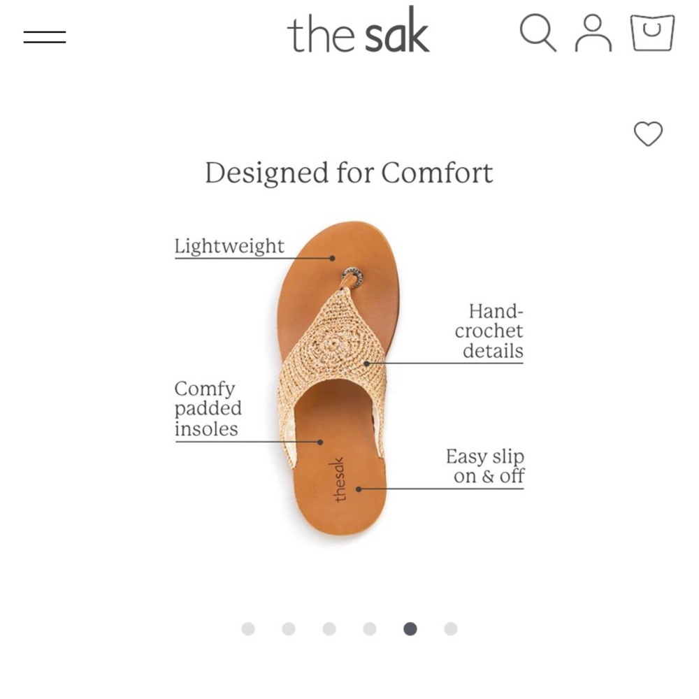The Sak Cream Crochet Beaded Thong Sandals with Multicolor Embellishments - Picture 6 of 9
